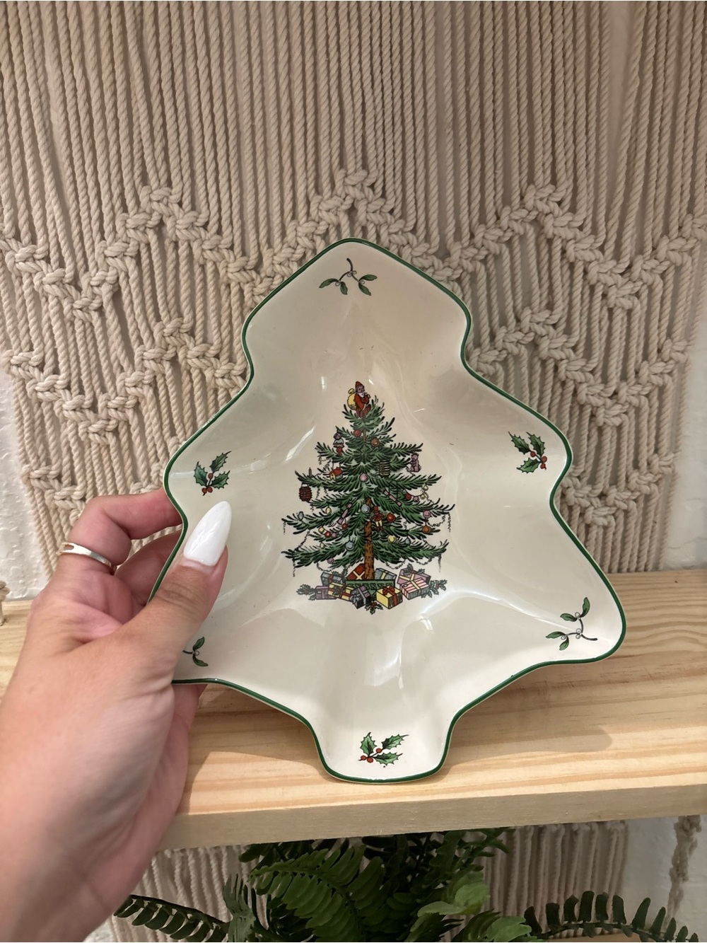 Spode White Ceramic Tree Dish